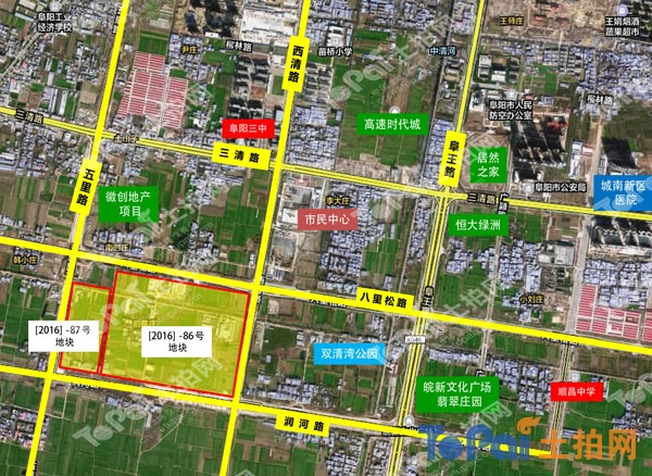 阜阳城南新区和颍东区各推两宗宅地 体量最大为514亩